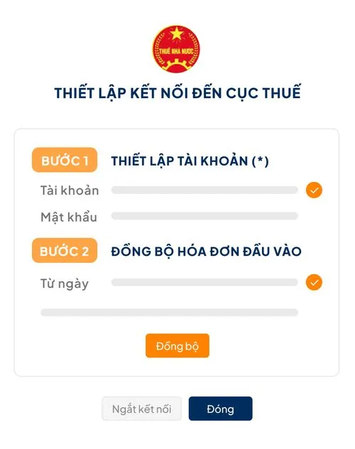 Tự động đồng bộ hóa đơn từ Cơ quan Thuế