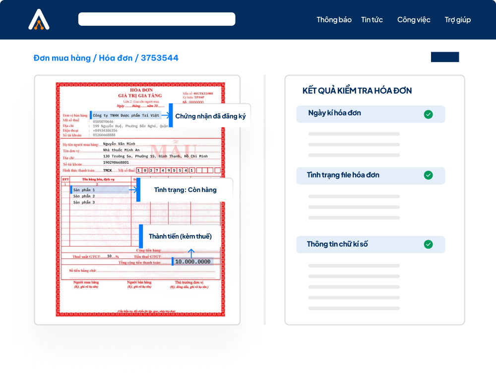 Tích hợp dễ dàng với hệ thống kế toán phổ biến